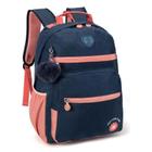 Mochila Escolar Infantil KK24M14 Azul Rosa - Kika