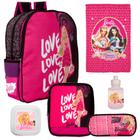 Mochila Escolar Infantil Lancheira Estojo e Itens Barbie