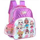 Mochila Escolar Infantil LOL Surprise costas Lilas - luxcel