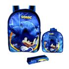 Mochila Escolar Infantil Masculina Com Lancheira Estojo Kit