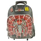 Mochila Escolar Infantil Masculino Dark Spider Aranha Com Rodinha Menino Impermeavel Top DL1496