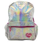 Mochila Escolar Infantil Menina Rosa Prata Princesa Brilhante Sweety Fuseco