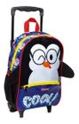 Mochila Escolar Infantil Meninos Estampada Pinguim Rodinha M