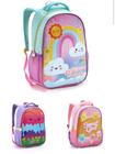 Mochila Escolar Infantil Slime Sorvete Rainbow Seanite Menina Feminina - Utilidades