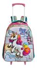 Mochila Escolar Infantil Unicórnio Pony Rodinhas G Meninas - rocie