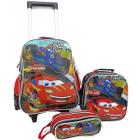 Mochila Escolar Kit Roda Lancheira Estojo Cars Mck4153