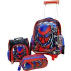 Mochila Escolar Kit Roda Lancheira Estojo Spider Mck4144 - Sss