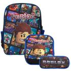 Mochila Escolar Masculina Costa Roblox e Lancheira Infantil