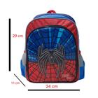 Mochila escolar média spider dark aranha infantil