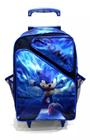 Mochila Escolar Meninos Sonic Game Grande Rodinha Crianças