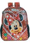 Mochila Escolar Minnie Mouse Infantil Costas Vermelha Disney - Xeryus