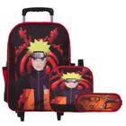 Mochila Escolar Naruto de Rodinha com Lancheira e Estojo