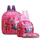 Mochila Escolar Patrulha Canina Skye Costa Lancheira+Estojo - Toys 2U