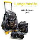 Mochila Escolar Roda Kit Infantil Batman Dl13799K - Sh8