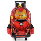 Mochila Escolar Rodinha Iron Man Mascara Vermelho Infantil