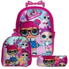 Mochila Escolar Rodinha LOL Surprise com Lancheira Infantil