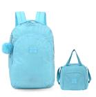 Mochila Escolar Up4You Crinkle e Lancheira Up4you Turquesa