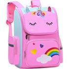 Mochila escolar Wokex Cute Girl Unicorn Nylon impermeável 20-35L