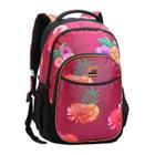 Mochila feminina 18" floral vinho - seanite