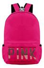 Mochila Feminina Bolsa Moderna Ajustável Reforçada Presente Natal Bolsa de Costas Bordada Original Moda Gringa Pink Luxo