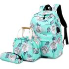 Mochila Feminina + Bolsa Térmica + Estojo Kit com 3 Peças