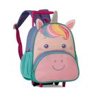 Mochila Feminina De Rodinhas Escolar Reforçada Infantil Unicórnio Clio Pets