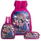 Mochila Feminina Escolar Encanto Estojo e Lancheira Costas - TOYS 2U