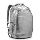 Mochila Feminina Jumbo Metalizada Prata Seanite