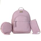 Mochila Feminina Kit Bolsa Transversal Redonda e Necessarie Star Shop