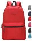 Mochila Feminina Masculina Nylon Juvenil Escola Trabalho Viagem Lazer Academia Vivatti Preta Vermelha Rosa Verde Cinza Azul