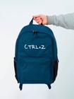 Mochila Feminina Nylon CRTL Z Estampada Personalizada Resistente Grande Escolar Faculdade Bolsa Trabalho Viagem Mala Masculina