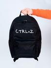 Mochila Feminina Nylon CRTL Z Estampada Personalizada Resistente Grande Escolar Faculdade Bolsa Trabalho Viagem Mala Masculina