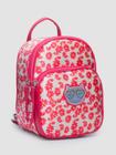 Mochila Feminina pequena floral pink magenta