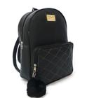 Mochila feminina pequena preto reforçada