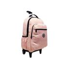 Mochila Feminina Rodinhas Com Qualidade Universitária Rosa