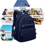 Mochila Feminina Tecido Molinho Naylon Notebook Resistente Leve Trabalho Estudo Viagem Super Linda