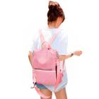 Mochila Feminina Transversal Vira Bolsa Ombro Lateral Fechamento Antifurto Antiroubo Luxo Resistente Moderna Com Mimo