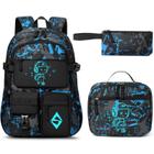 Mochila Escolar Infantil Fimibuke Com 28 Peças | Kit Panda - Material Completo Para Volta às Aulas