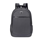 Mochila fina antifurto para laptop com porta de carregamento USB, bolsa universitária impermeável (15,6" cinza)