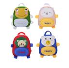 Mochila fofa infantil formato de bichinhos happy resistênte