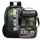 Mochila Gamer Black Ops Com Lancheira E Estojo Oficial Dermiwil