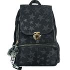 Mochila Glitter Feminina Teen Escolar Estrelas 8007 Cinza