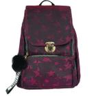 Mochila Glitter Feminina Teen Escolar Estrelas 8007 Color