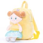 Mochila Gloveleya Toddler Angel Girl com boneca de pano 23 cm amarela