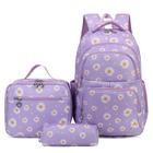 Mochila Goldwheat Daisy estampada com lancheira, estojo para lápis, 3 peças