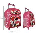 Mochila Grande De Rodinhas Personagens Infantil C/ Bolso Lateral Bolso P/ Lápis Menina Menino