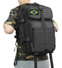 Mochila Grande Para Curso Militar Camping 50 Litros + Patch Aleatório