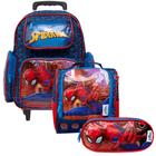 Mochila Homem Aranha Escolar Infantil Masculino com Rodinha