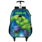 Mochila Hulk Escolar De Rodinhas Infantil Meninos Vingadores