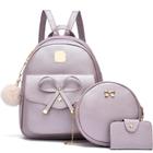 Mochila I IHAYNER Girls Bowknot Fashion Leather Pearl Purple